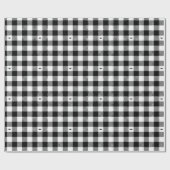 白黒バッファローF-35付きプレイド ラッピングペーパー (フラット)