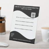 白黒バナー（ロゴ付きデスクトップオフィス付き、8 x 10） 台座サイン (インサイチュ)