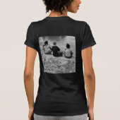 白黒バラのヴィンテージのTシャツ Tシャツ (裏面)