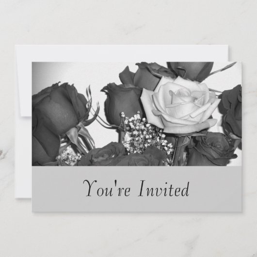 白黒バラの招待状 招待状 (正面)