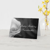 白黒バラの祖母のバースデー・カード カード (黄色い花)