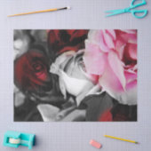 白黒バラは衰退します 薄葉紙 (クラフト)