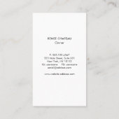 白黒バラフローラ 名刺 (裏面)