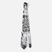 白黒バラメンズタイ ネクタイ (正面)