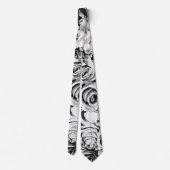 白黒バラメンズタイ ネクタイ (裏面)