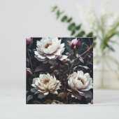 白黒バラ水彩画 (スタンド正面)