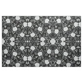 白黒バラ絵画水彩 ファブリック (ヤード)