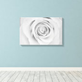 白黒バラ花キャンバス印刷 キャンバスプリント (インサイチュ (ウッドフロア))