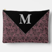 白黒バラ金ゴールドペイズリーモノグラム アクセサリーポーチ (正面)