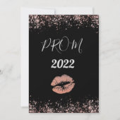 白黒バラ金ゴールド30招待状 招待状 (正面)