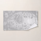 白黒バラ2 バスタオルセット (ハンドタオル)