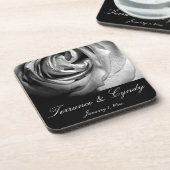 白黒バラ コースター (左側)