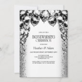 白黒バルーン引っ越し祝いパーティーパーティー 招待状 (正面)