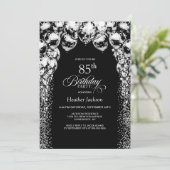 白黒バルーン85th誕生日パーティー 招待状 (スタンド正面)