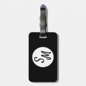 白黒バレエシューズダンスライフカスタム ラゲッジタグ (裏面縦)