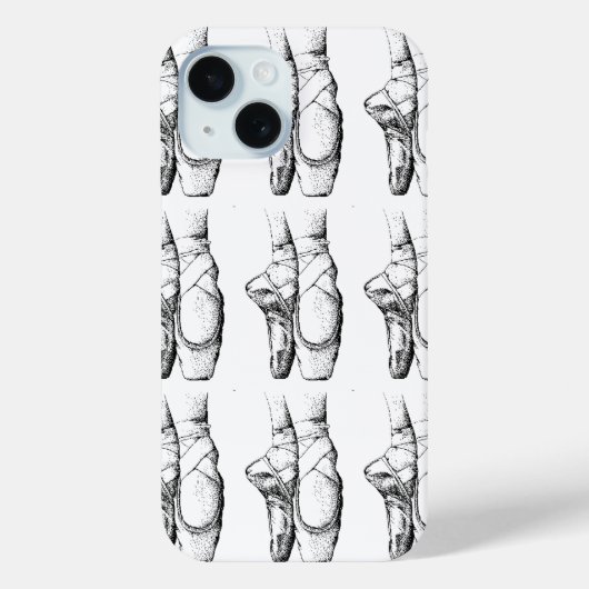 白黒バレエスリッパ Case-Mate iPhoneケース (裏面)