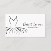 白黒バレエダンススタジオインストラクター 名刺 (正面)