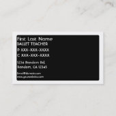 白黒バレエ先生名刺 名刺 (裏面)