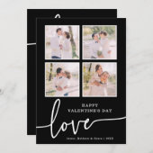 白黒バレンタインデーのカード シーズンカード (正面/裏面)