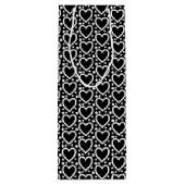 白黒バレンタインデーハート ワインギフトバッグ (裏面)