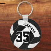 白黒バレーボールチームの精神 キーホルダー (正面)