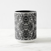 白黒バロックモダン装飾品 マグカップ (中央)