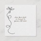 白黒バンダナデザイン スクエア名刺 (裏面)