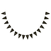 白黒バント結婚の金ゴールド点 バンティングフラッグ (全)