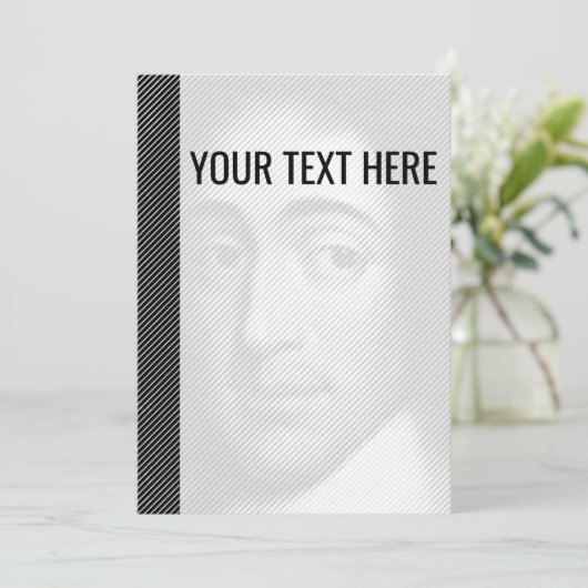 白黒バーウスピノザポートレート発表 案内状 (スタンド正面)