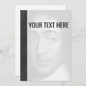 白黒バーウスピノザポートレート発表 案内状 (正面/裏面)