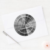 白黒バースト回復の汚れステッカー ラウンドシール (封筒)