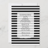 白黒バードケージ結婚式招待状 招待状 (裏面)