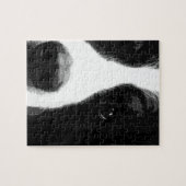 白黒バーニーズ・マウンテン・ドッグ ジグソーパズル (横)