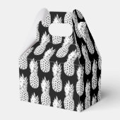 白黒パイナップルカスタムウェディングパーティー フェイバーボックス (裏面サイド)