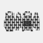 白黒パイナップルカスタムウェディングパーティー フェイバーボックス (折り畳みなし)