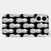 白黒パイナップルパターンiPhone 16ケース Case-Mate iPhoneケース (裏面 (横))