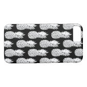 白黒パイナップルパターンiPhone 7の箱 Case-Mate iPhoneケース (裏面(横))