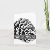 白黒パインコーンハッピーウィンター至 カード (正面)