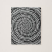 白黒パズルのコイル状ケーブル ジグソーパズル (縦)