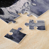 白黒パズル女性自然 ジグソーパズル (側面)