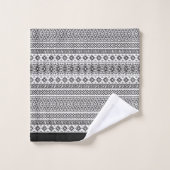 白黒パタアステカーン バスタオルセット (ウォッシュタオル)