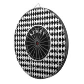 白黒パターアーガイルン ダーツボード (正面右)