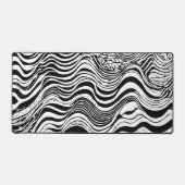 白黒パターサイケデリックン デスクマット (正面)