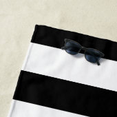 白黒パターストライプのンの名モダン前 ビーチタオル (インサイチュ)