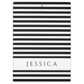 白黒パターストライプのン名 クリップボード (裏面)