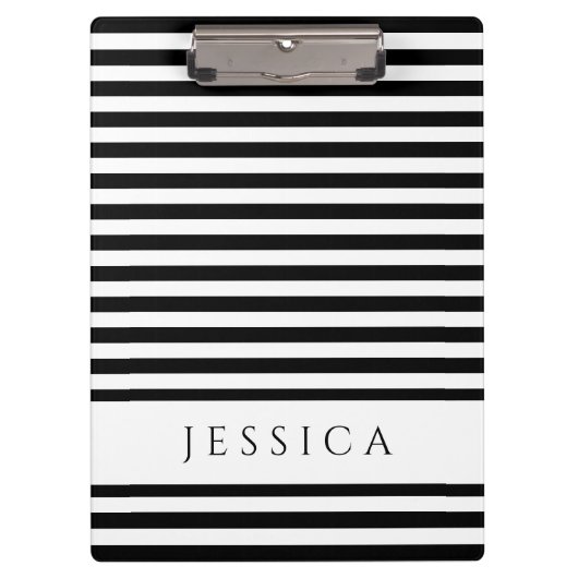 白黒パターストライプのン名 クリップボード (正面)