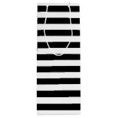 白黒パターストライプのン緑モノグラム ワインギフトバッグ (裏面)