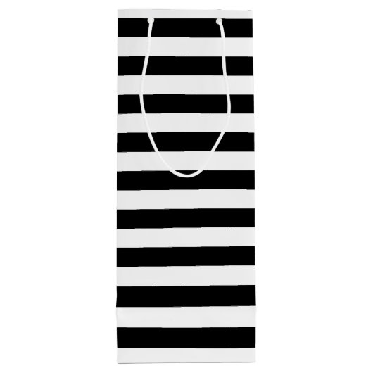 白黒パターストライプのン緑モノグラム ワインギフトバッグ (裏面)