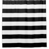 白黒パターストライプのン シャワーカーテン (正面)