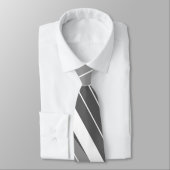 白黒パターストライプのン ネクタイ (タイ)